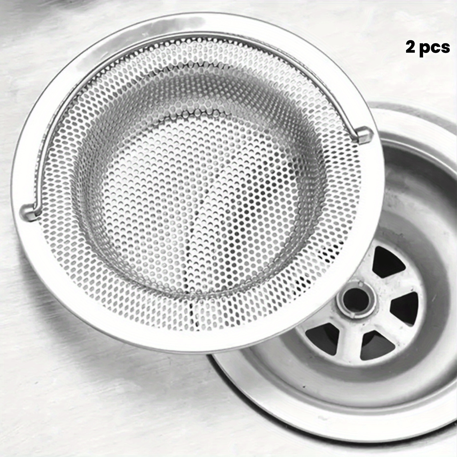 kitchen drain filter anti clogging sink filter stainless steel filter suitable for dishwashing sinks vegetable washing   drip trays anti clogging durable and rust proof suitable for kitchens and bathrooms