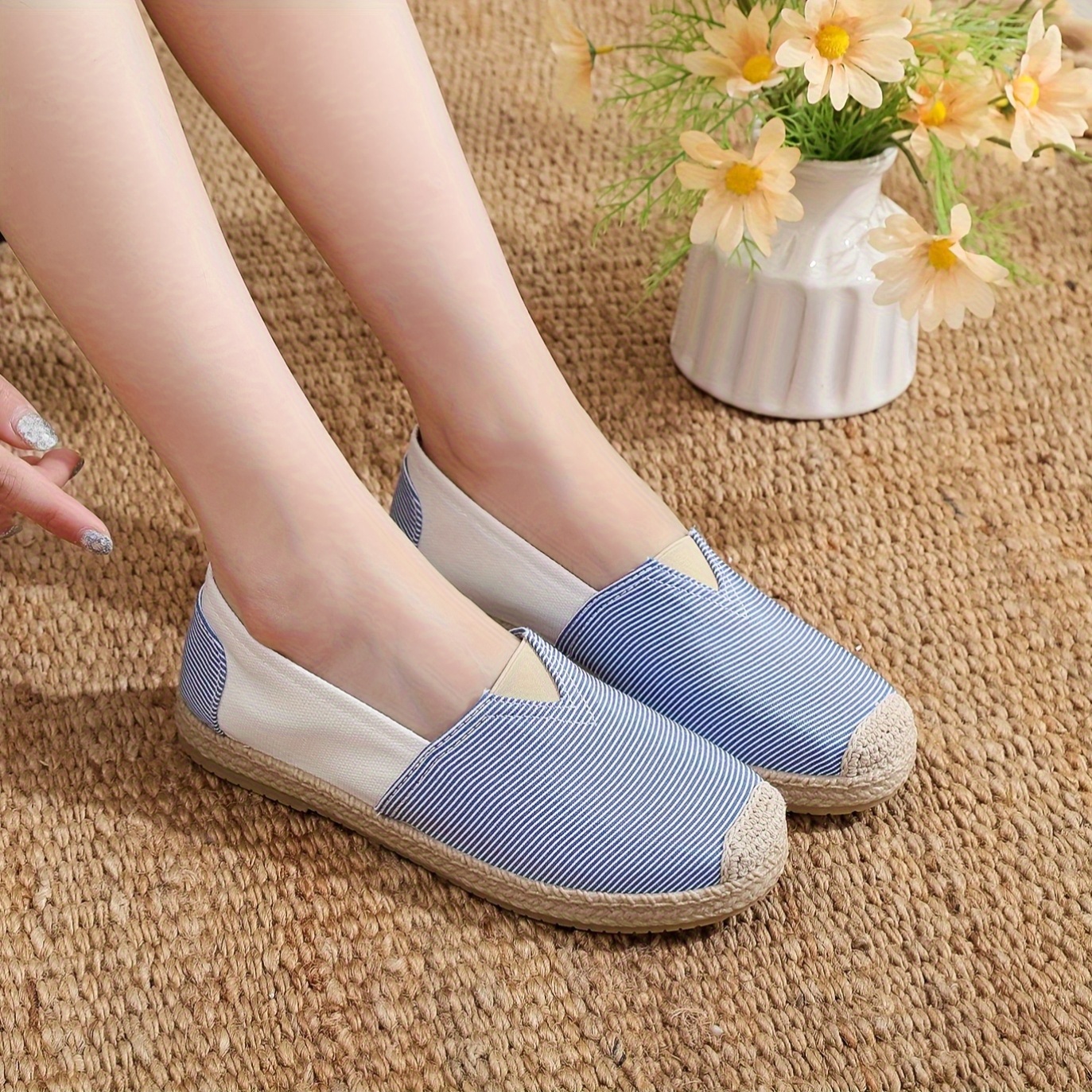 Zapatillas de lona sin cordones de talla para mujer cómodas para  con antideslizante, ideales