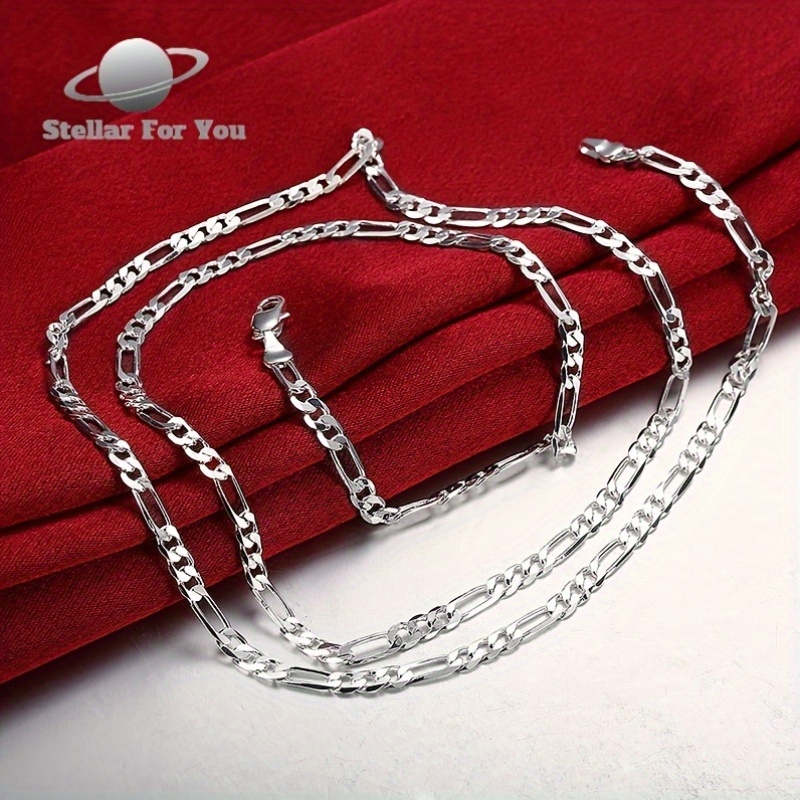 S925 Silvery Cuban Necklace — Classic Layering Piece