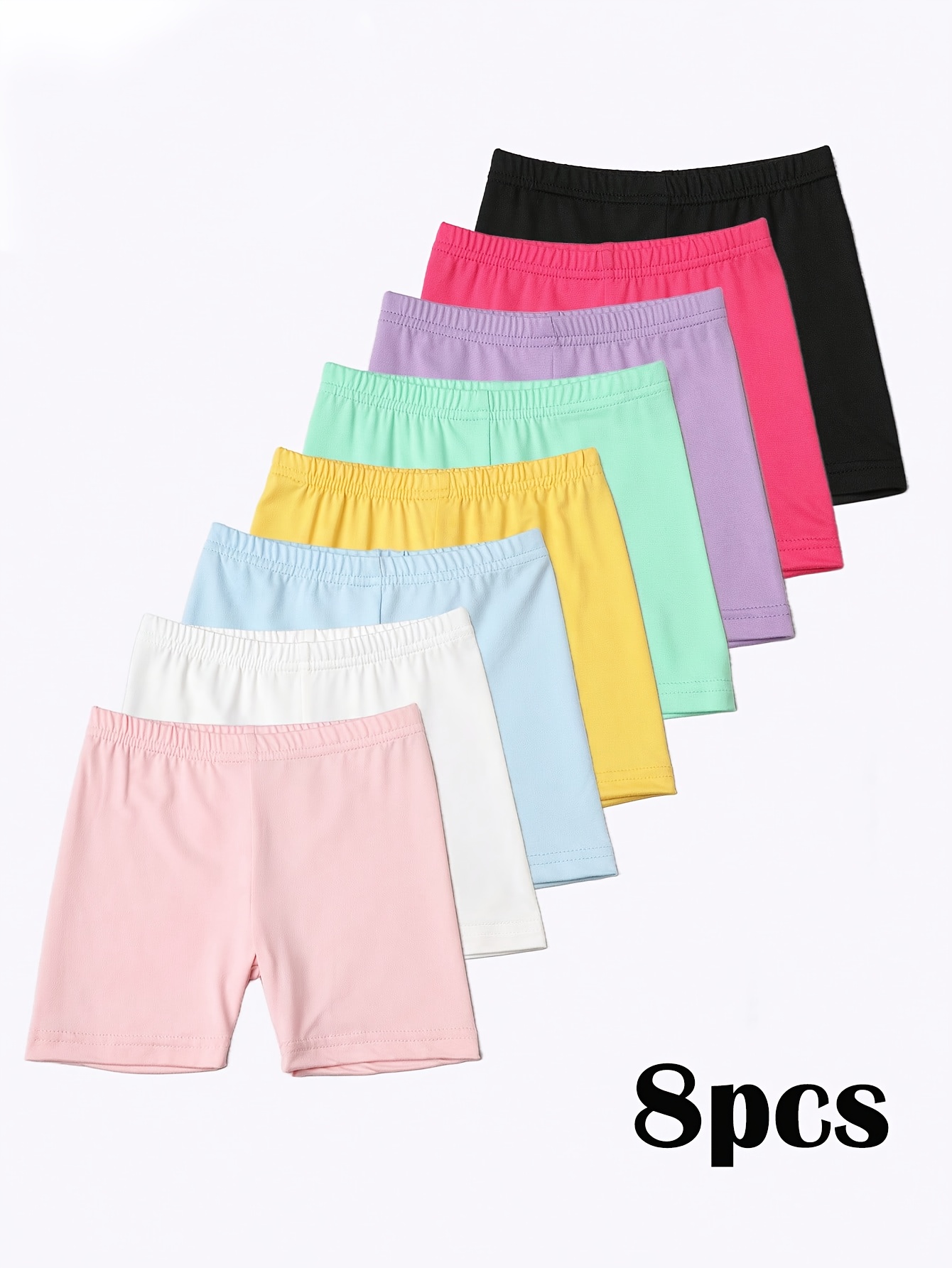 8 pc of candy colored anti   shorts girls briefs babys colorful boxer briefs leggings for outdoor