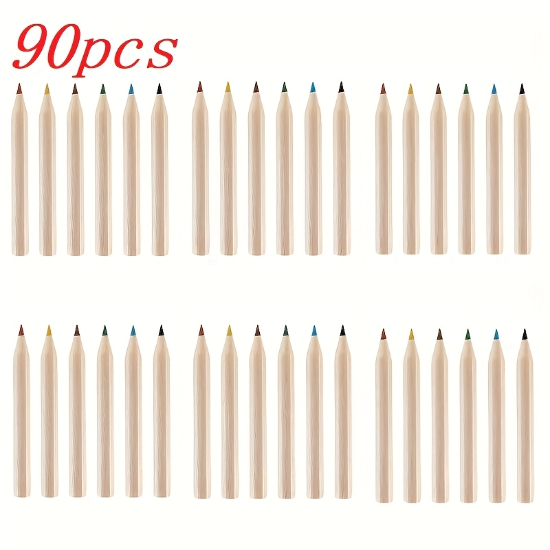 Image of 90pcs, Custom Colored Mini Pencils, Perfect For Weddings, Engagements, Corporate Advertising Small Gifts, Etc. (random Colors)