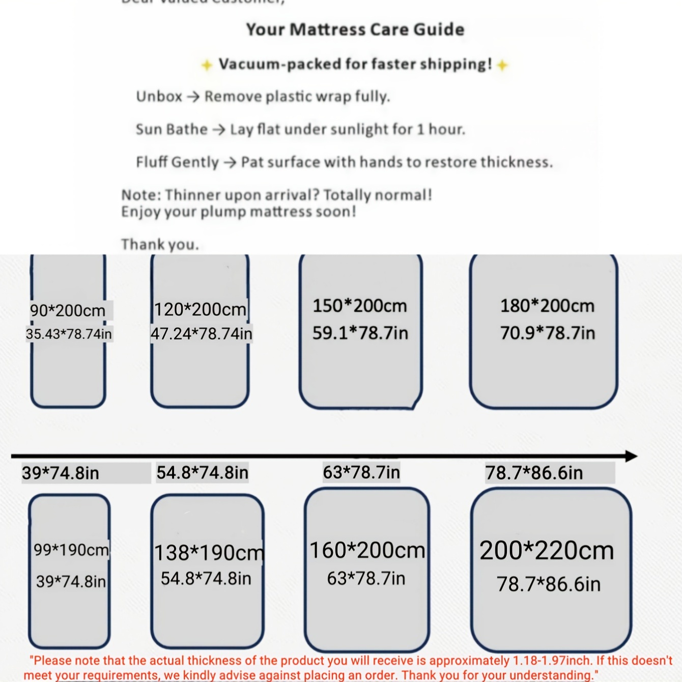 Luxury Middle Eastern Mattress Topper - Super Soft Cooling Polyester Fabric, No Power Needed, Durable & Easy-Clean for Weddings, Hotels, Dorms, Tatami & Guest Rooms