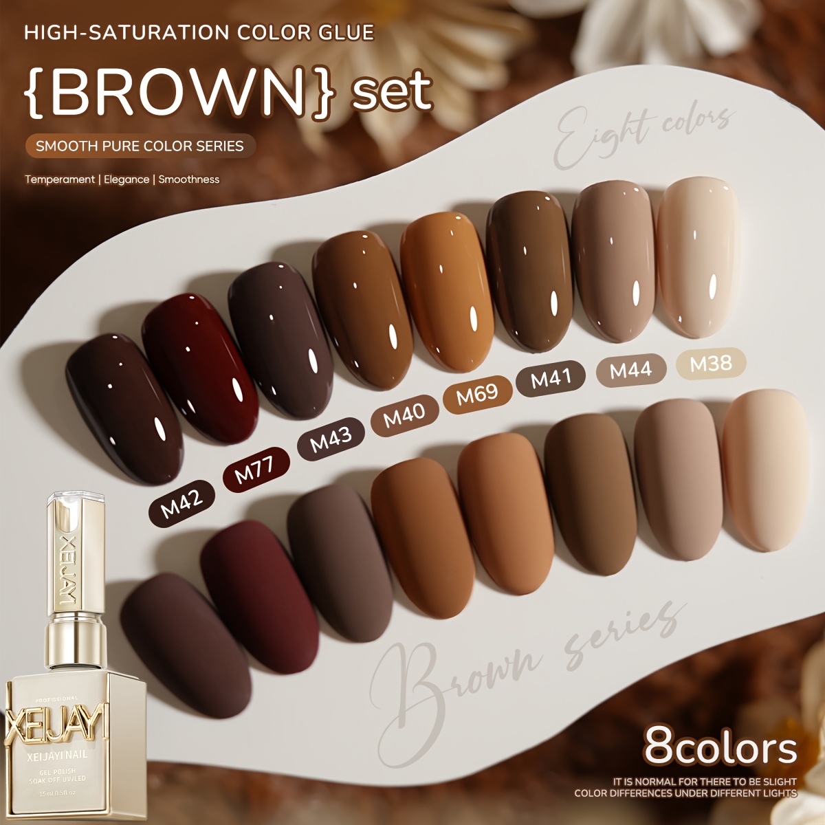 8pcs 15Ml Gel Nail Polish Set Semi Permanent Gel Polish Kits All for Manicure Kit Soak Off LED Vernis Nail Art Home Salon Gift for Women