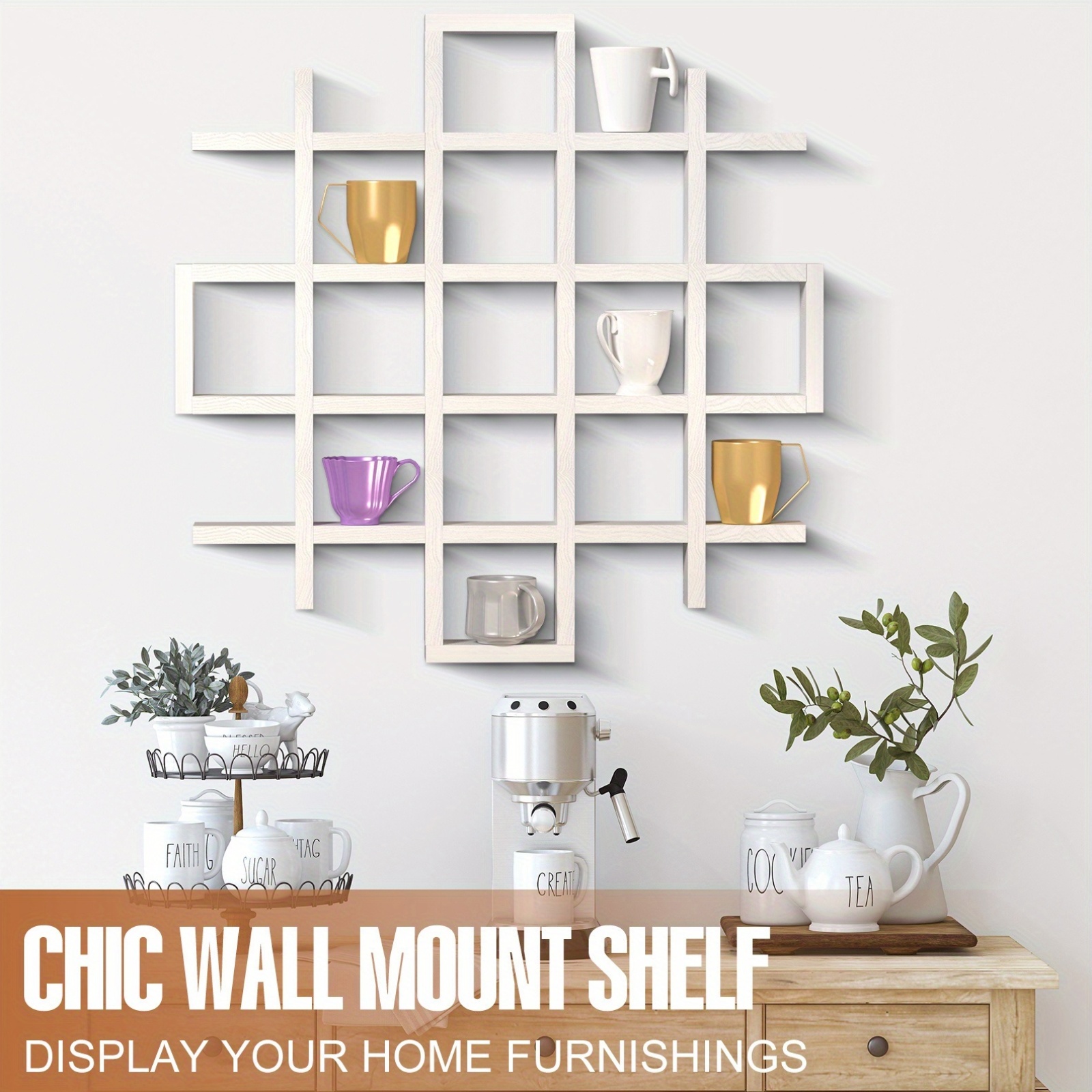 shadow box with shelves sold on Temu United States