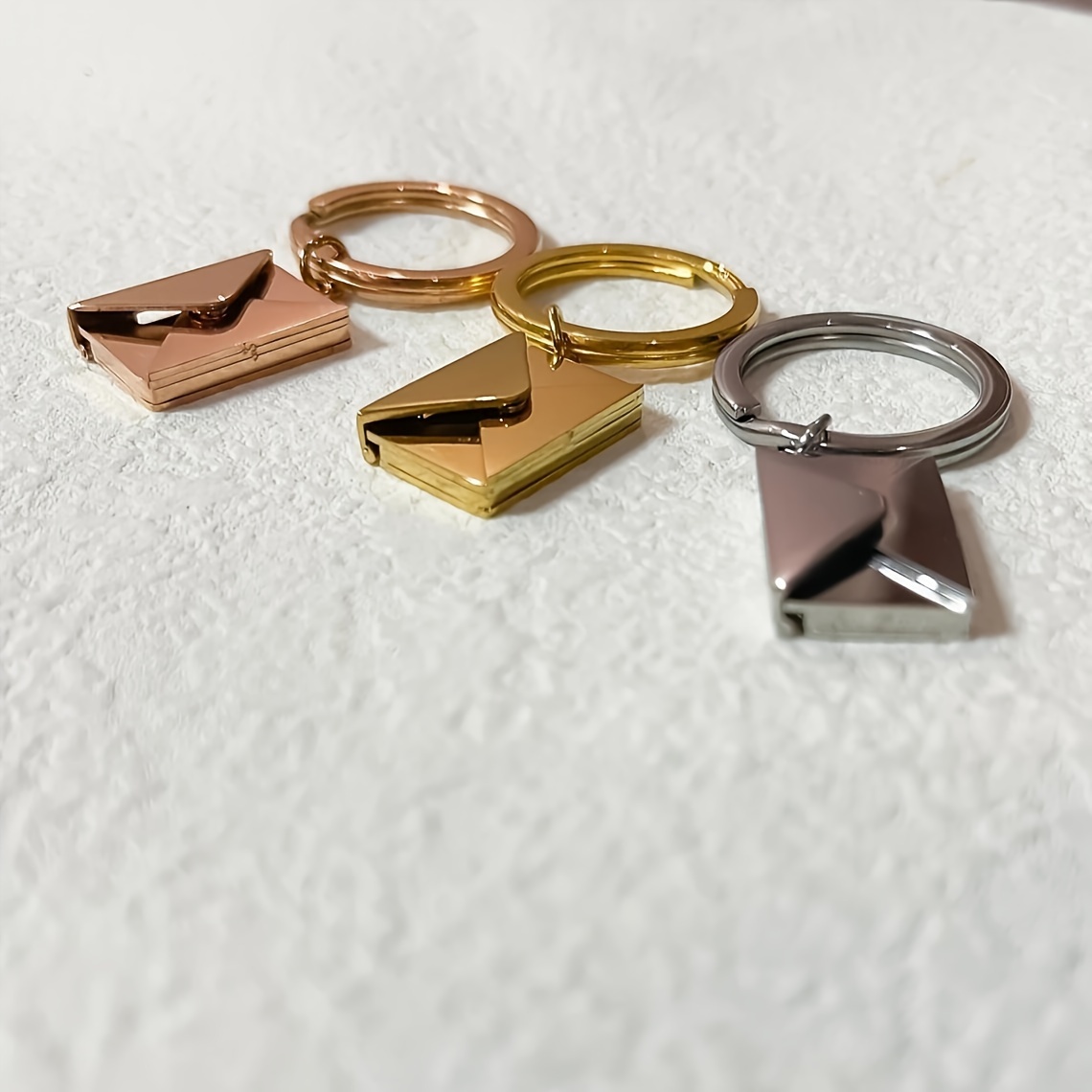 Engraved Love Letter Envelope Keychain, Custom Text