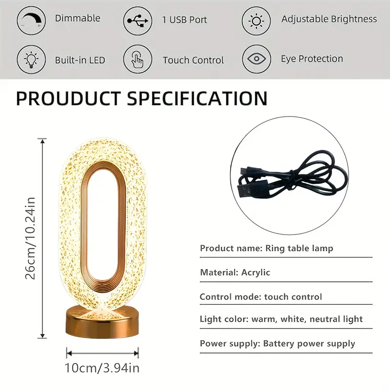 modern led desk lamp with 3 color options touch control usb rechargeable adjustable lighting ideal for office home bedroom bar living room decor bedroom elegant desk lamp usb rechargeable lamp desk lamps for bedroo Product details 6
