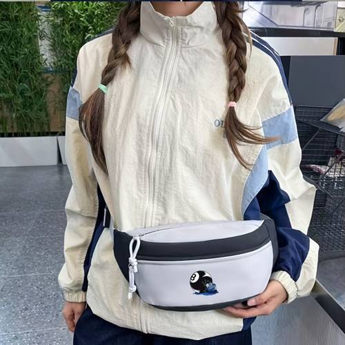 brusttasche, schwarze mit gebrochenem blauem würfelaufdruck english, schwarze blaue fashion nylon brusttasche mit front-reißverschlusstasche, leichte, robuste unisex outdoor sport crossbody hüfttasche mit großem fassungsvermögen, unisex