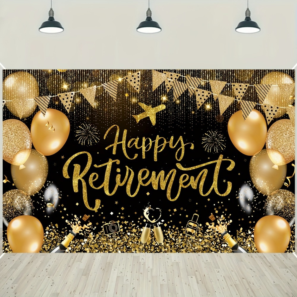 Happy Retirement Party Banner – Durable Polyester Retirement - Temu