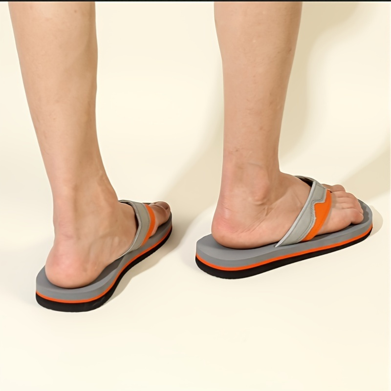 mens lightweight slip on flip flops with arch support comfortable non slip rubber sole durable eva insole arch support for indoor outdoor beach hiking casual wear spring summer fall fashion sandals   arch support sandals minimalist style soft cushioned sole Product details 5