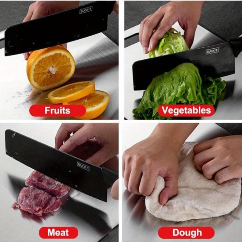 popular   2024 premium double sided titanium cutting board food grade stainless steel rust resistant   for meat fruits vegetables dishwasher safe   sizes meat cutting board sleek cutting board easy   details 4