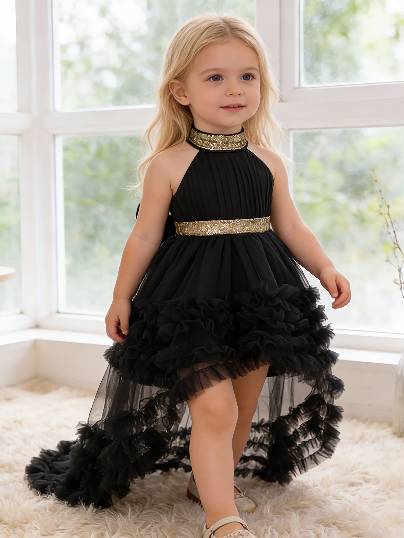 midi black cocktail dress Self-Portrait - Boucle Sleeveless party thematic formal gatherings A black dress always Color:Dusty Blue