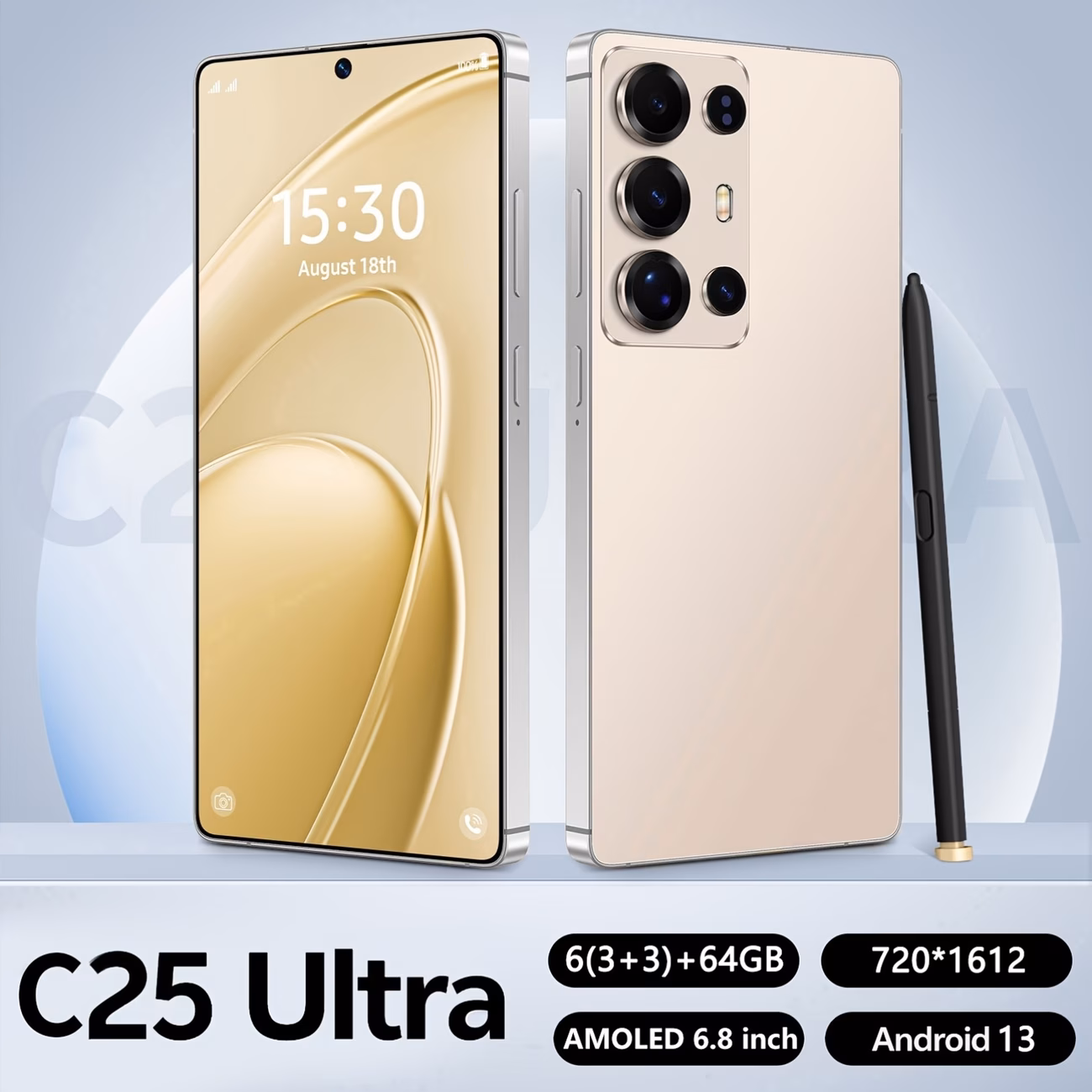 brand new 2026 model unlocked smartphone now 4 64gb massive storage 6 8 inch hd screen built in professional stylus standby type c fast charging precise gps positioning Product details 0