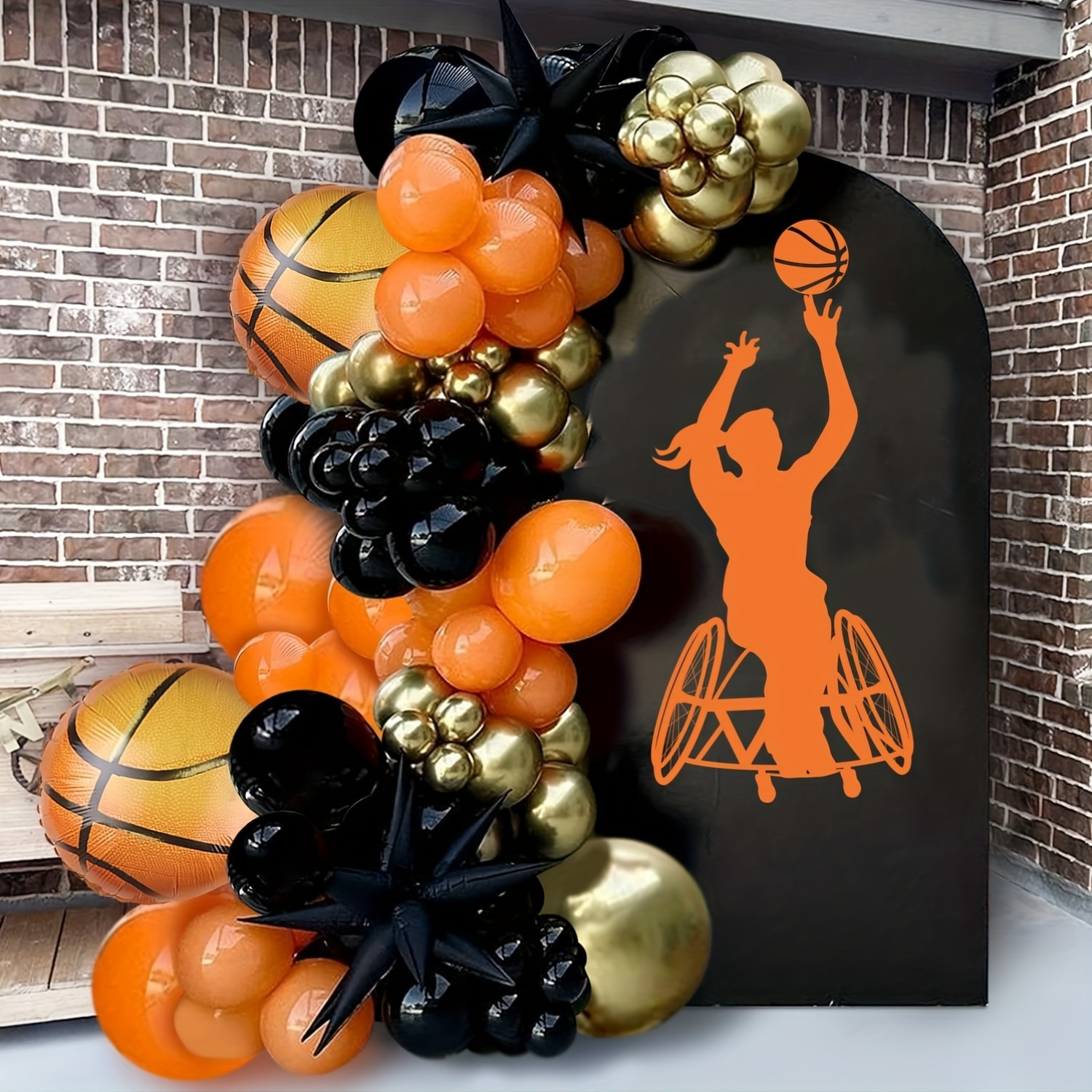 Basketball Metallic Balloon - 18 Inch Sports Fanatic Party Decorations