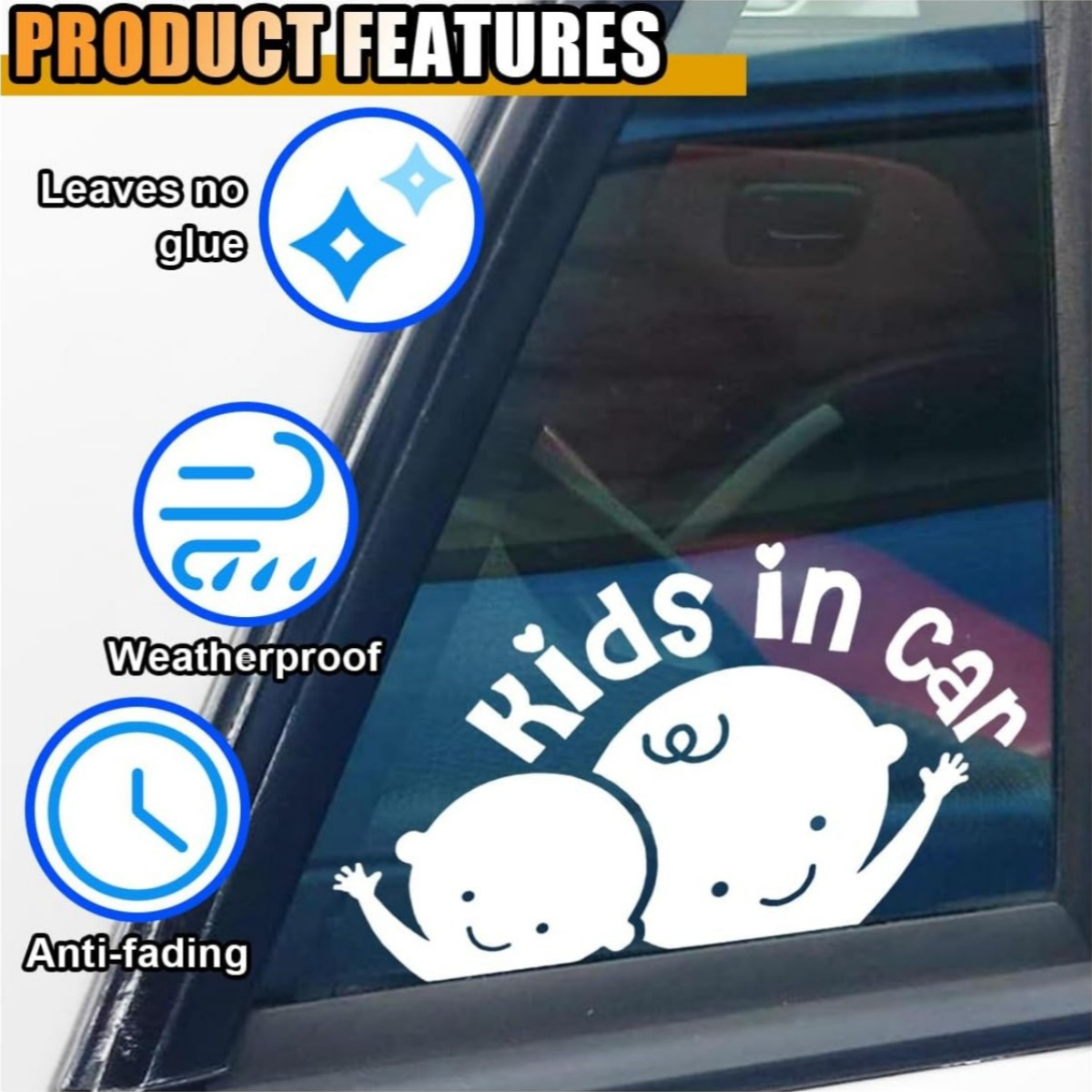 V6 Innen Lustig Neuheit Tuning-Auto Stoßstange Fenster Vinyl