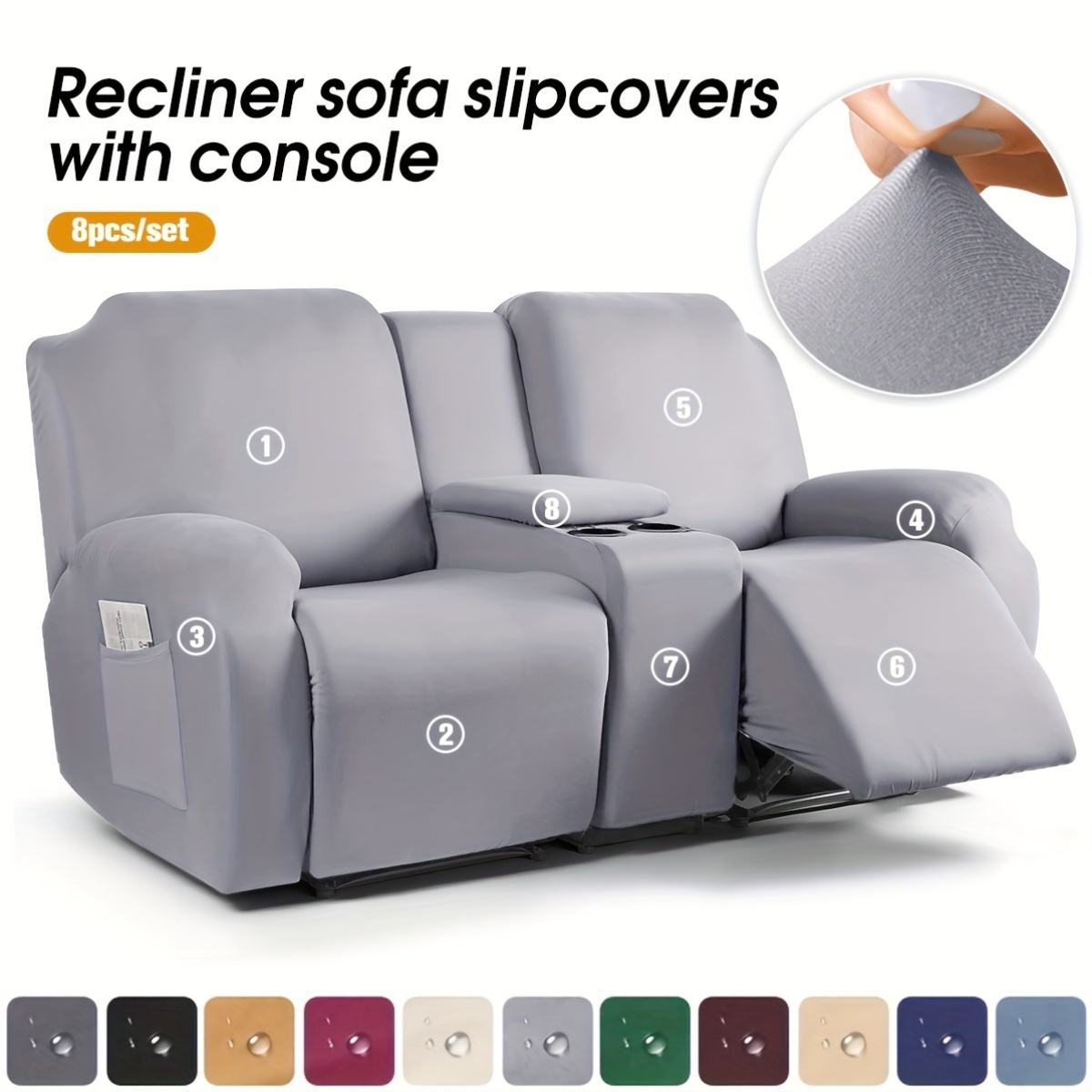 reclining sofa cover two cup holders Temu United Arab Emirates