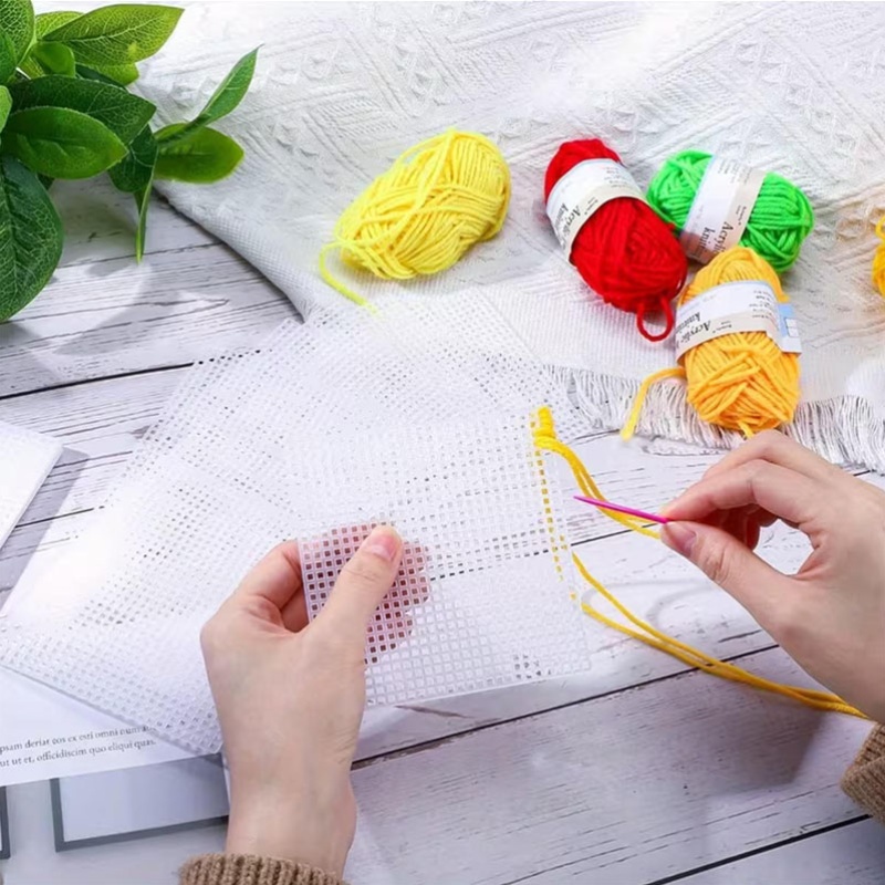 12pcs Premium Plastic Canvas Mesh Sheets Set for Crafts