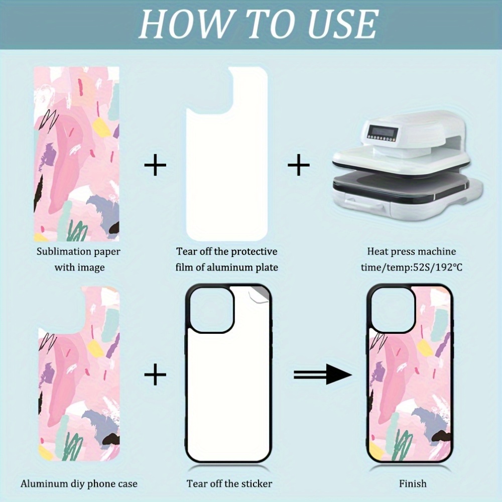 Diy Stickers Diy Non Slip Phone Case Sets Of Sublimation 2D TPU