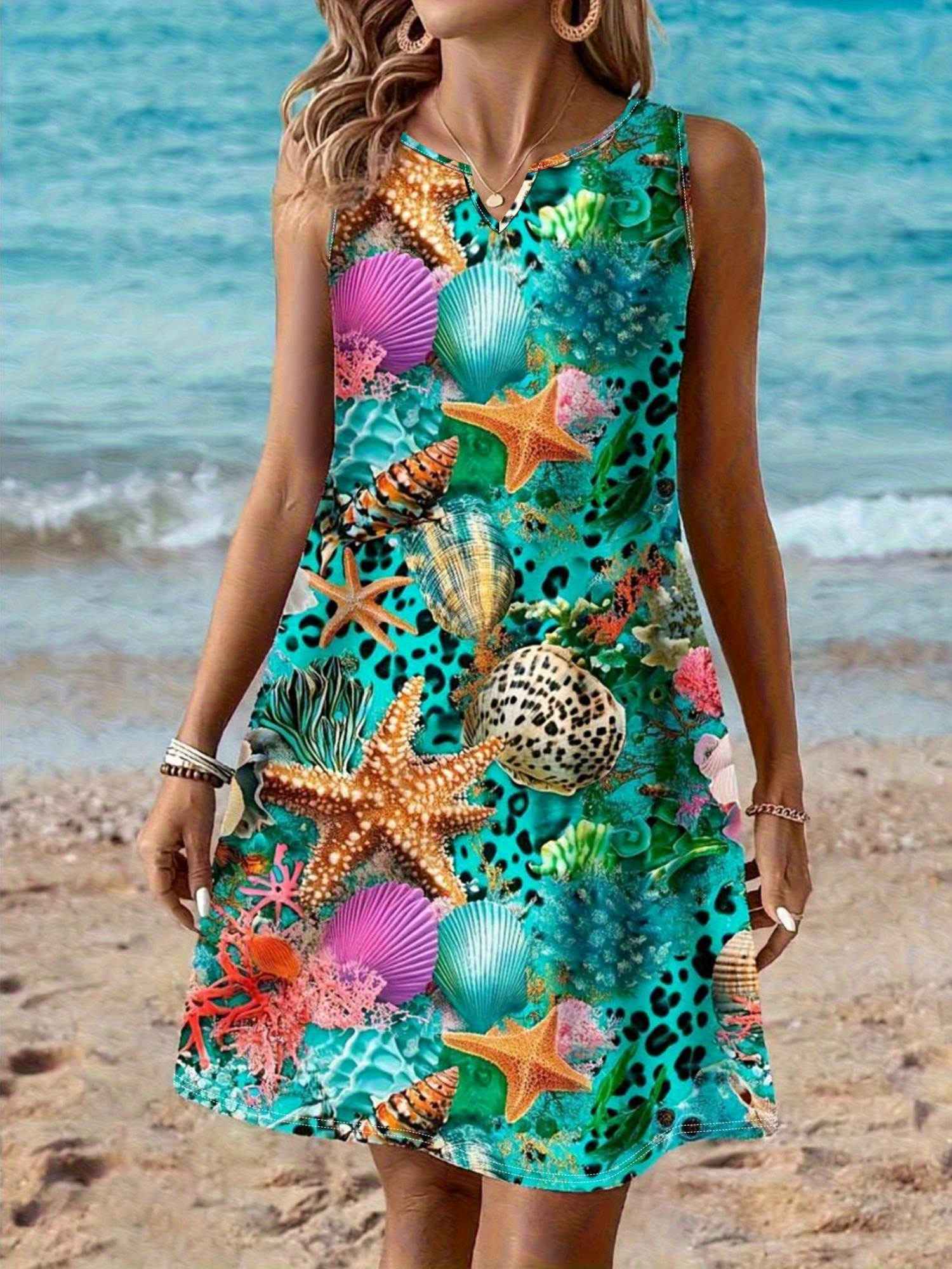plus size beach cover up dresses Trimshaper Women's Embroidered Coverup V-Neck Dress