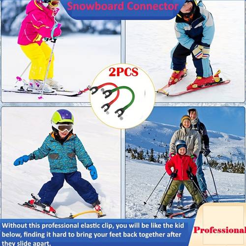 set of and red ski tip connectors for beginners ideal for winter ski training outdoor sports snowboarding additions ski training tools ski bindings and winter skiing equipment