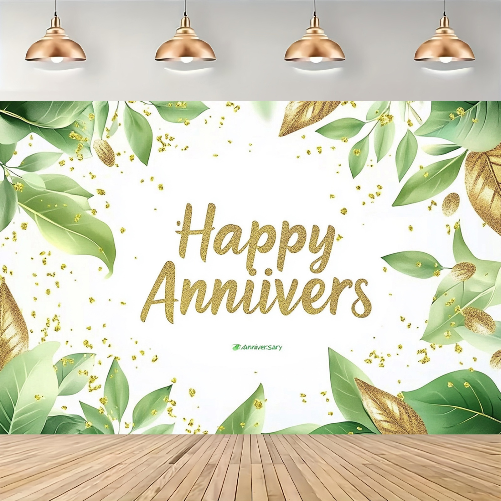 Décoration Anniversaire 70 Ans Vert Sauge Et Or, Kit Déco