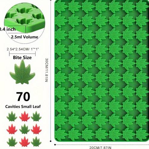 leaf silicone baking molds with 70 cavities small leaves shaped for chocolate candy gummy