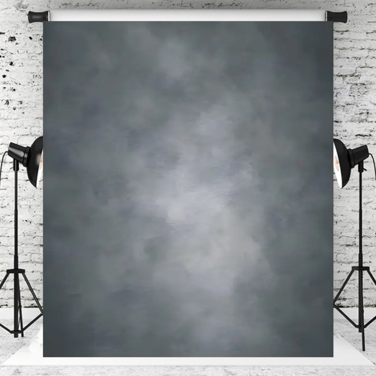 Retro Gray Photography Background Polyester Seamless Backdrop