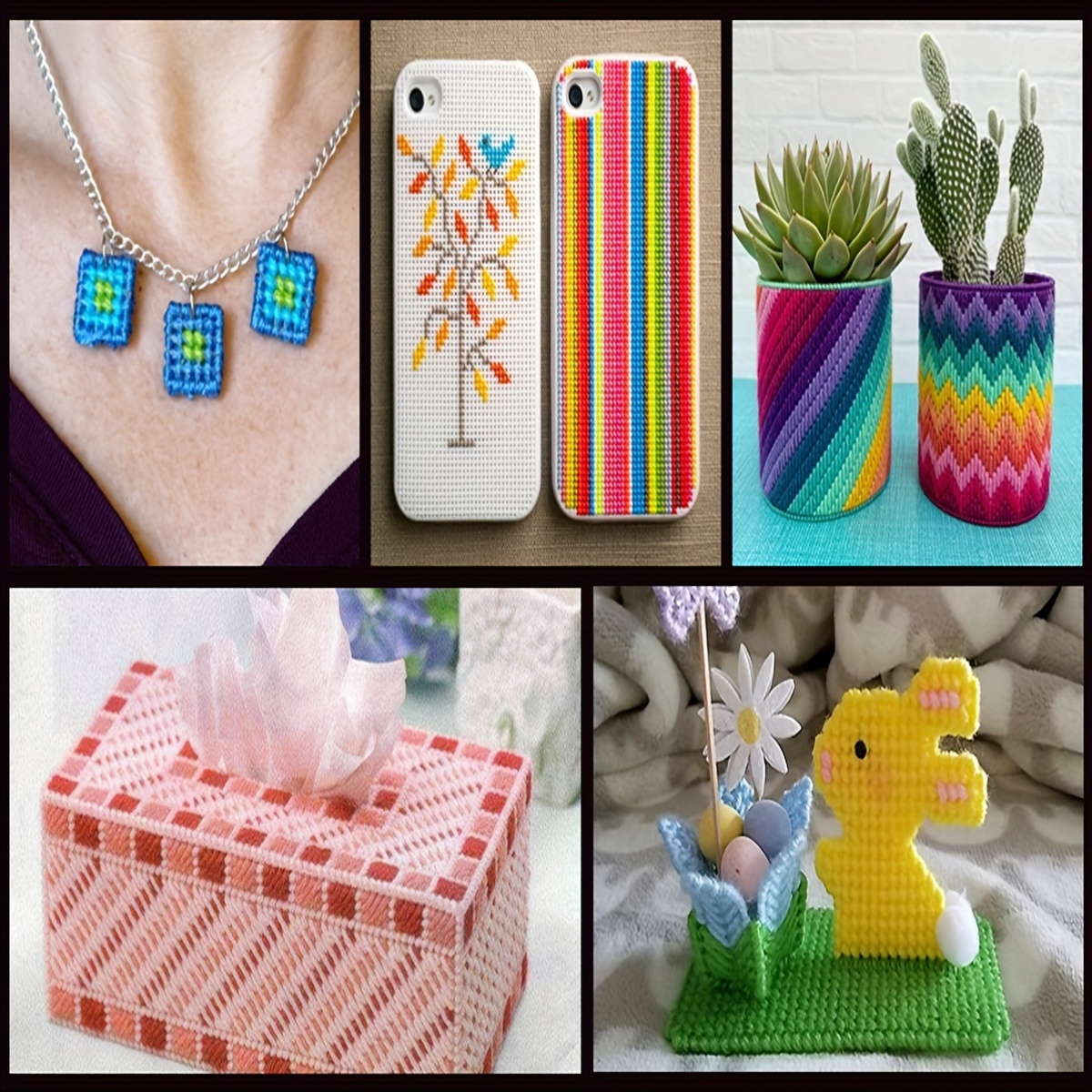 canvas attaching beads to cross stitch