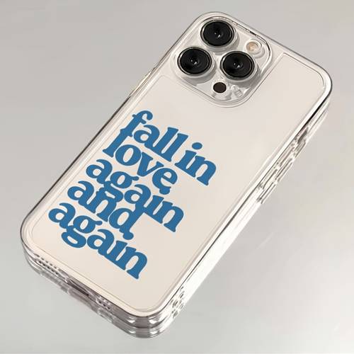 öğe resmi telefon kılıfı - mavi sloganlı, iphone 17, 17 air, 17 pro max, 16, 16 pro, 16 pro max, 15, 14, 13, 12, 11, xs ve xs max modelleriyle uyumlu. 13 pro max, 14 pro ve 14 pro max için tasarlanmış bu kapsamlı şeffaf yumuşak kılıf, p