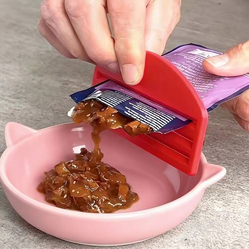 cat food dispenser plastic scraper for wet cat food ideal for kittens and main meals non dirty hand use without battery