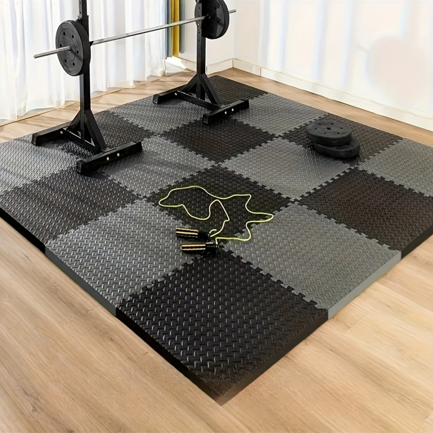24pcs eva splicing fitness mat anti slip soft waterproof sports mat 11 81 inches x 11 81 inches 30 cm x 30 cm thickness 1 2 cm suitable for home gym fitness training body shaping