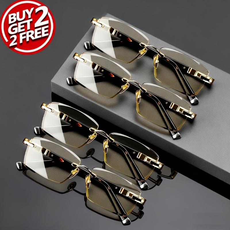 item picture 4pcs Auto-Focus Blue Light Blocking Seniors - Multi-Scene Universal HD Scratch-Resistant Lenses, Comfortable & Lightweight