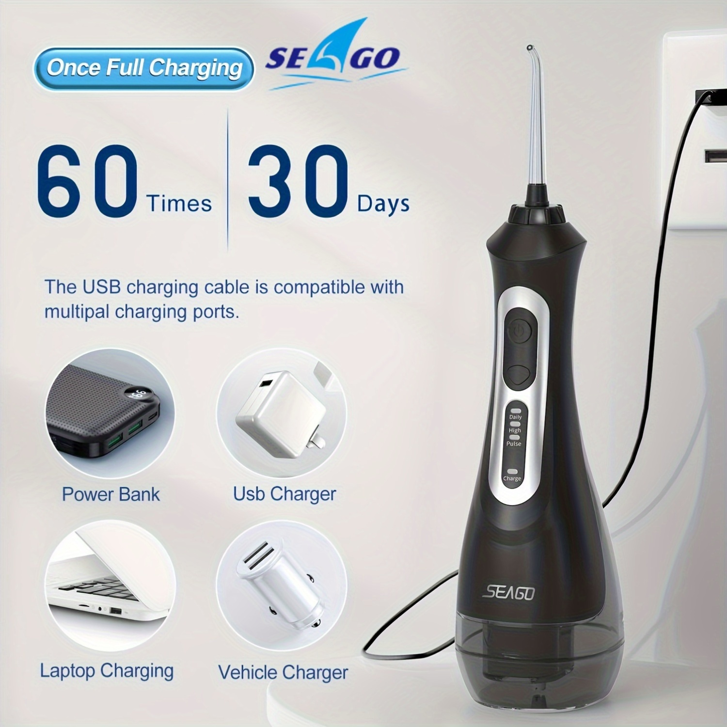 irrigador dental cepillo dientes eléctrico recargable Temu