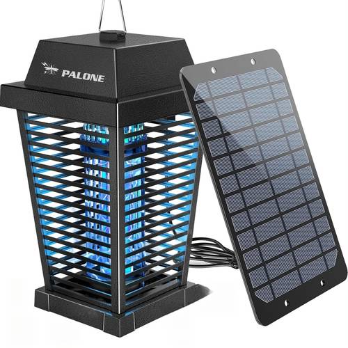 solar powered mosquito repellent lamp with indoor outdoor use abs material 36v or below no battery required courtyards and gardens