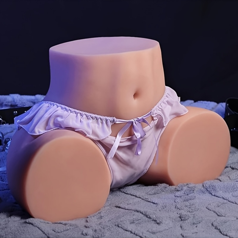 High-Simulation Skin Male Vibrator Doll - Long Legs, Elastic Buttocks, Moist Vagina, Tight Anal, Dual Channels - No Power Needed, TPE Material, Adult Entertainment Toy, Vibrator Doll