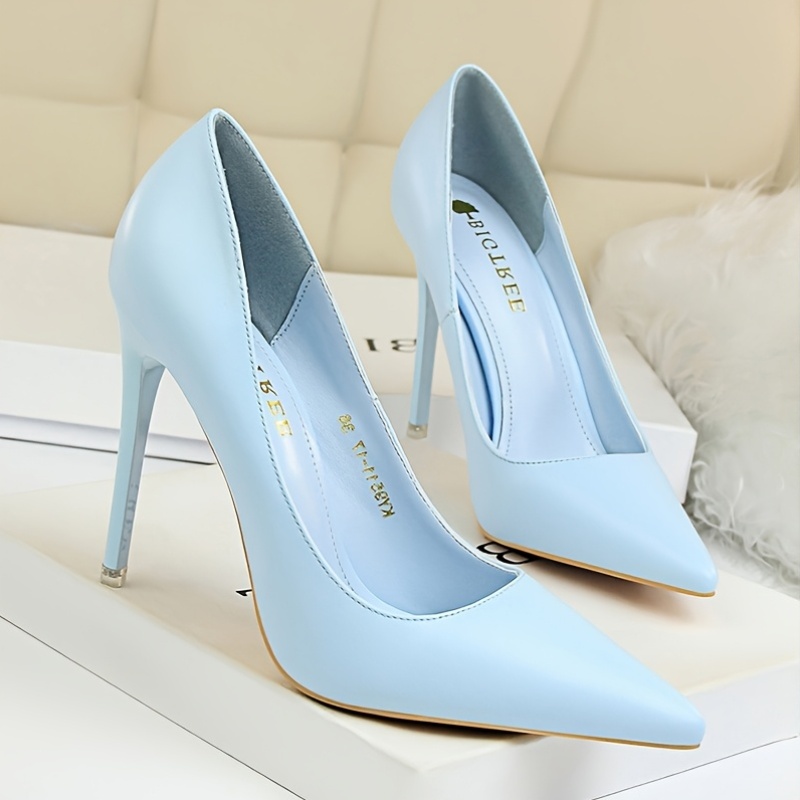 women's elegant pointed toe stiletto heels ultra high heel pumps with cushioned insole, non slip rubber sole all season formal & everyday shoes in light, stiletto heels, sleek shoe design, durable traction footwear, office wear, fashion women
