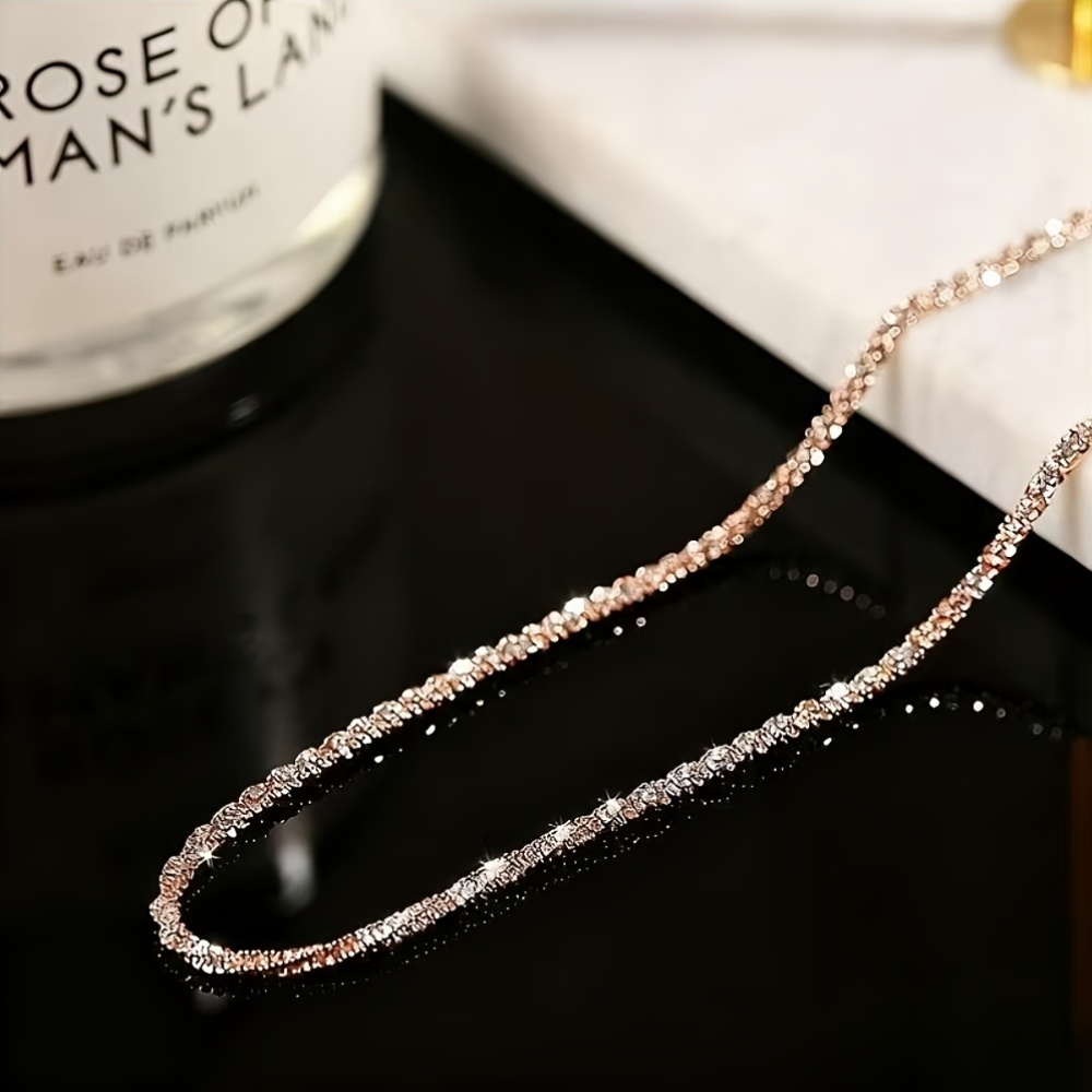 Women's Vintage Rose Gold Cabbage Chain Necklace — Birthday Gift