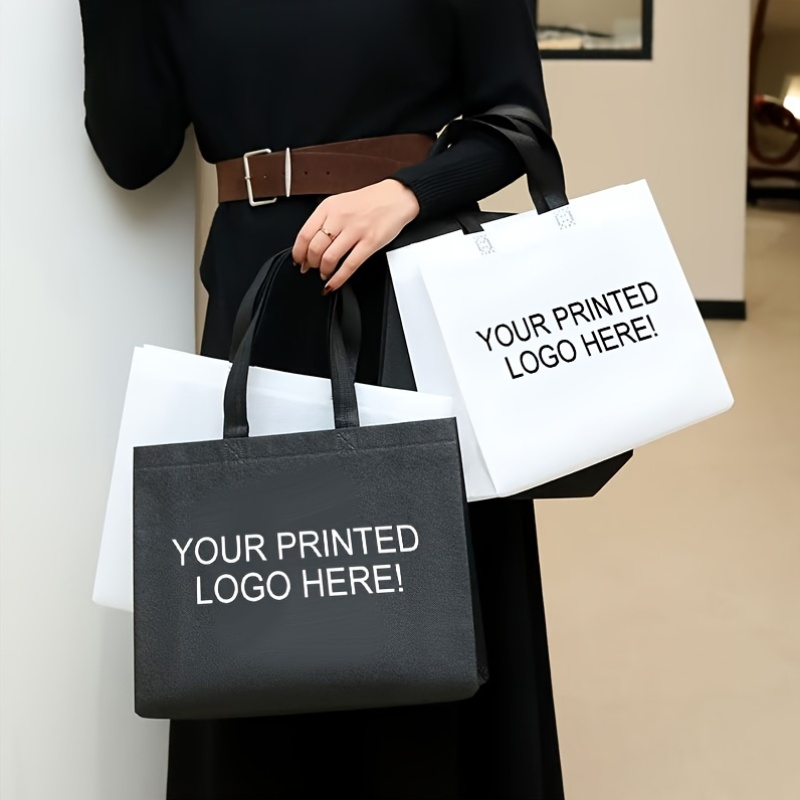 50 Customizable Non-Woven Fabric Gift Bags, Large Capacity