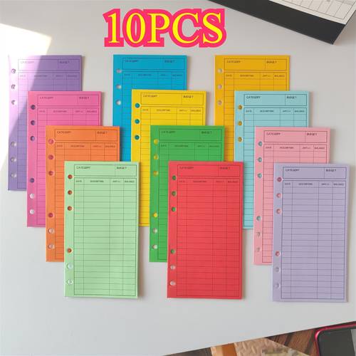 color budget envelopes with pp binder cash envelope organizer weekly monthly income loose leaf financial pack tool