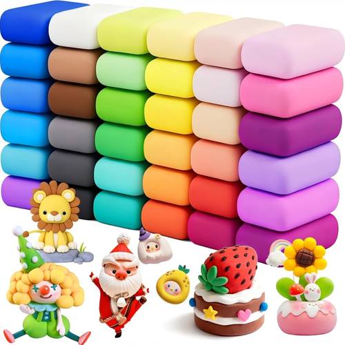 air dry clay 36 color modeling clay set with sculpting tools soft and ultra light suitable for sculpture crafting projects halloween and christmas gifts ideal for boys and girls developing intelligence