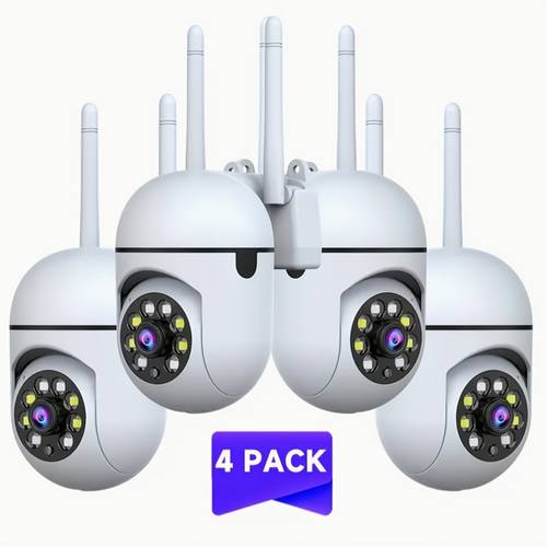 4pcs wifi security camera yi smart app 1080p ultra hd dome camera with ptz technology wall hanging app control alerts led night outdoor use non waterproof with usb powered 2mp color pixels wi fi two way audio function for