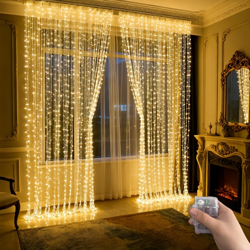 300 LED Curtain Fairy Lights for Home Decor