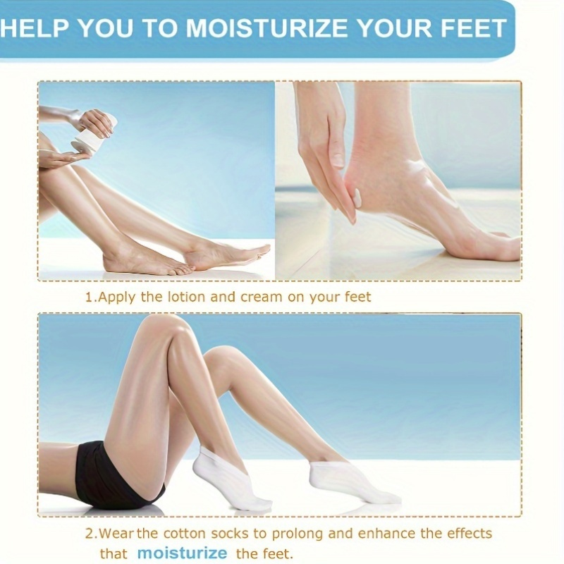 4pcs moisture enhancing socks spa socks dry feet Temu Mauritius