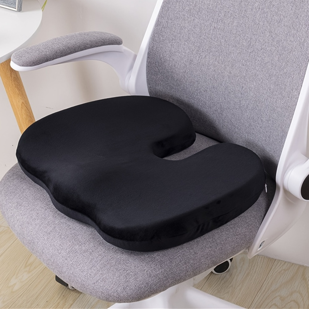 

Modern Memory Foam Seat Cushion For Office Chair Hemorrhoid Pillow, Non-slip Washable Plush Office Seat Pad, Ergonomic Design For Coccyx & Tailbone , Comfortable Chair Cushion For Long Sitting