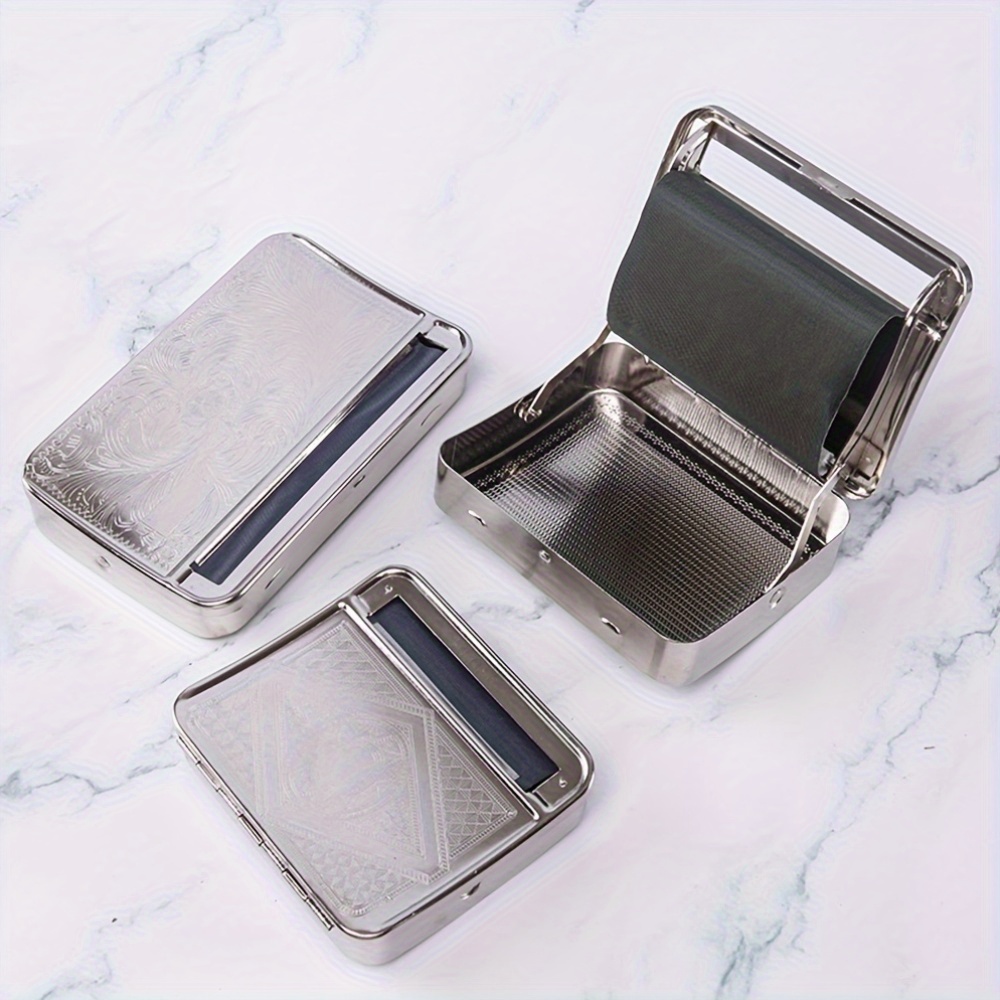 manual cigarette rolling machine silver adjustable portable