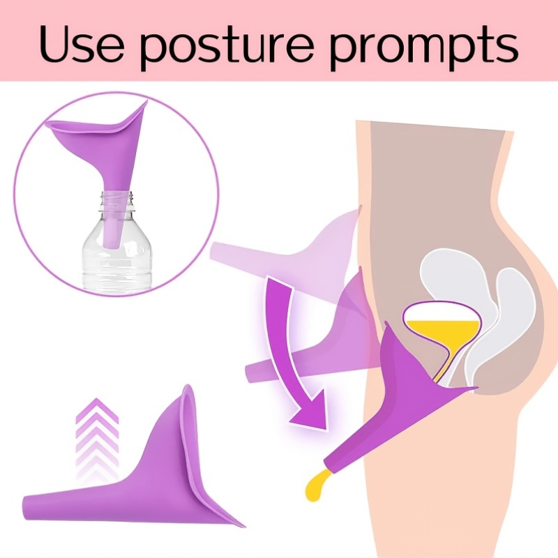 6pcs Set Women's Portable Silicone Foldable Urinal