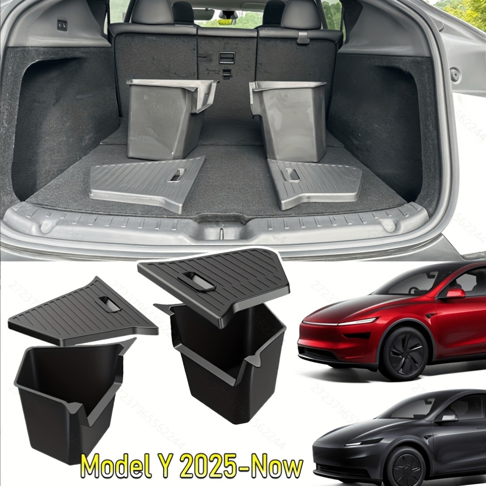 TEMU 2025 2026 For Trunk Storage Bins, Trunk Organizer With Lid, Rear Trunk Side Storage Box For Interior Additions (standard/premium/performance)