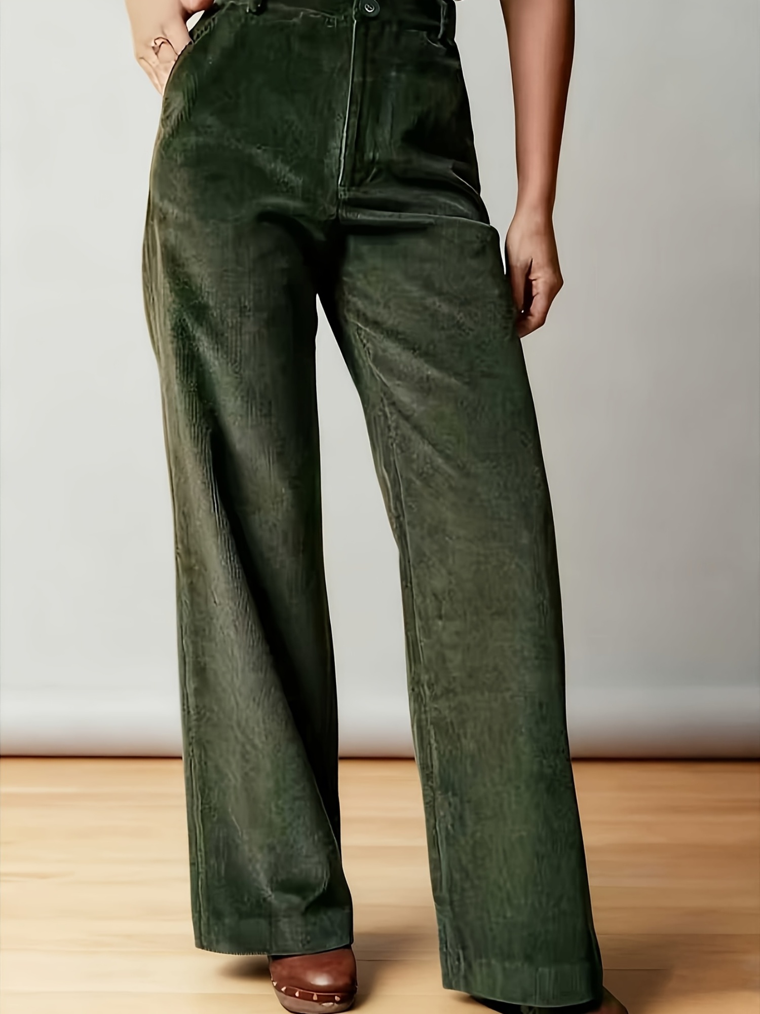 bk1118018 dames     elegant -   fit - casual corduroy broek voor herfst en winter 1