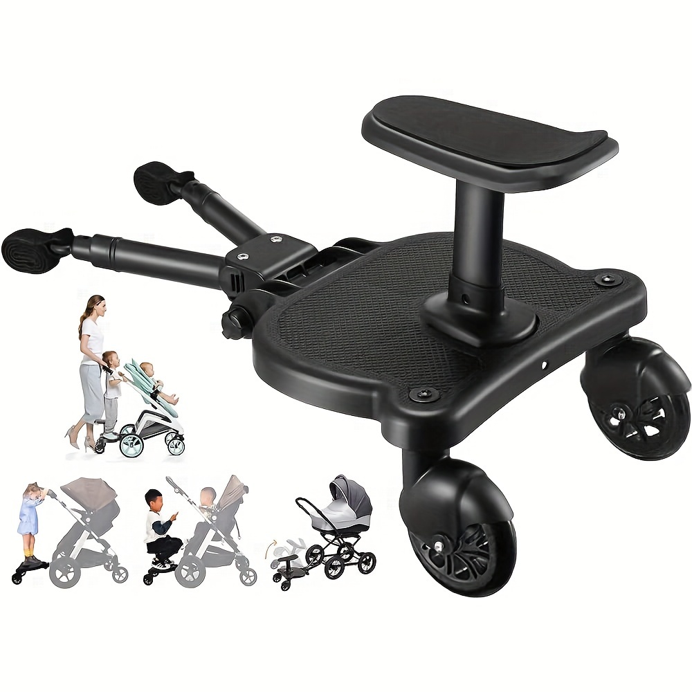 1pc abs stroller connector with removable seat universal 2 in 1 auxiliary pedal board for most carriers weight capacity 55lbs ideal for birthday party holiday gifts easy to   and  