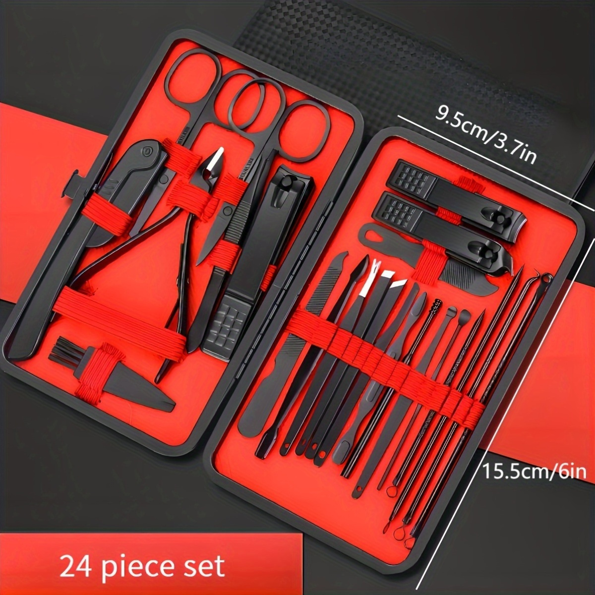 10/24pcs Nail Clippers Manicure Tool Set, with Portable Travel Case, Cuticle Nippers And Cutter Kit, Professional Nail Clippers Pedicure Kit, Grooming Kit for Travel