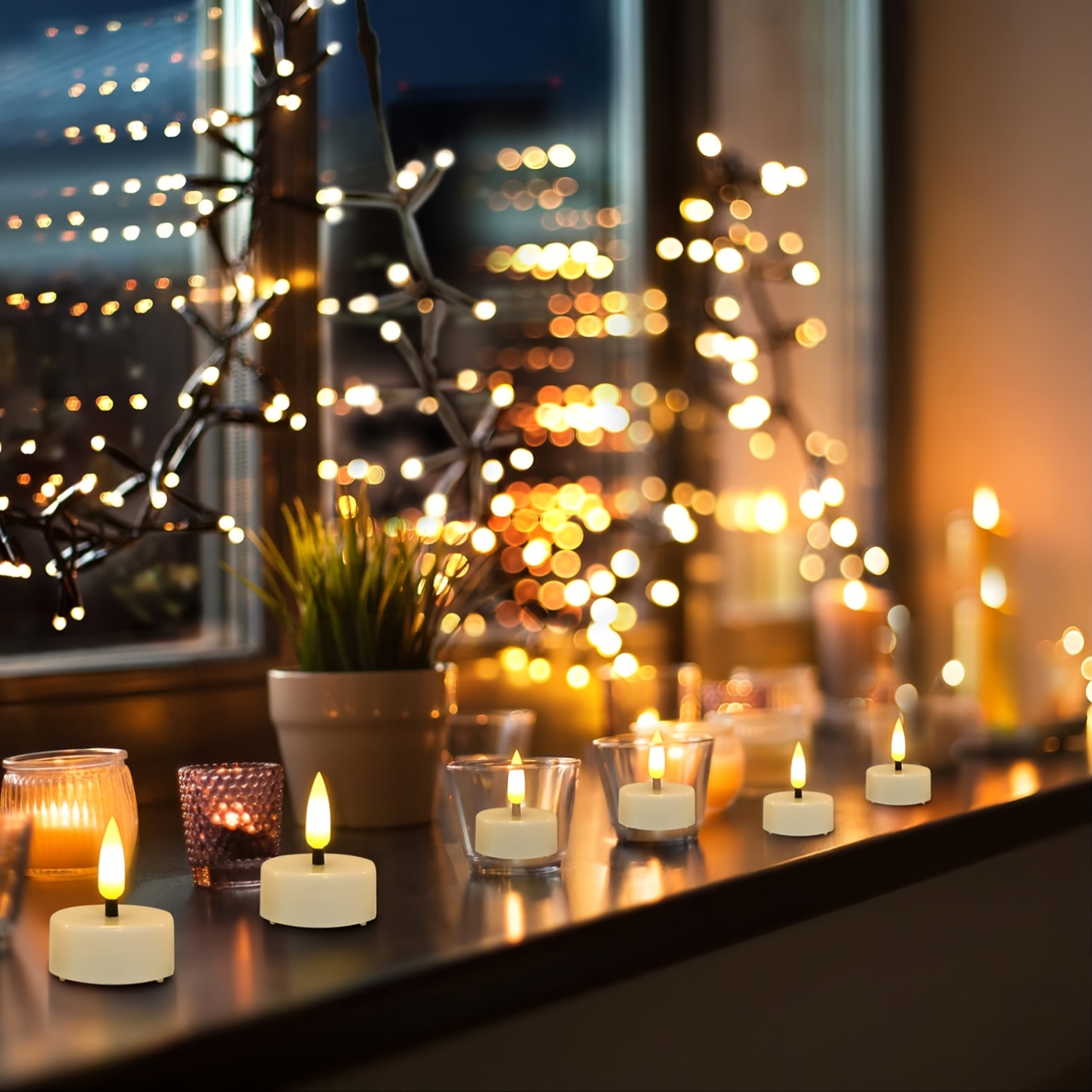 Remote Control LED Tea Wax Candles with 130-Hour Battery Life